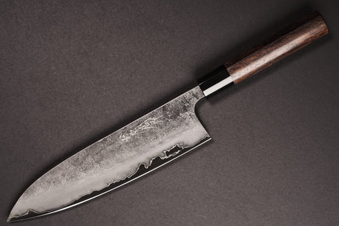MATSUBARA GINSAN 3 NASHIJI GYUTO 240 STAINLESS CLAD / Half Round Rosewood + Buffalo Horn